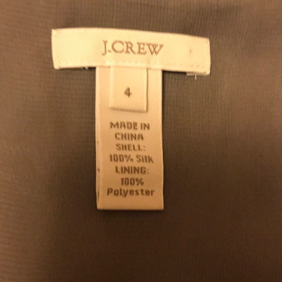 J Crew Silk Flutter Taupe Blouse, 4 - Picture 6 of 7